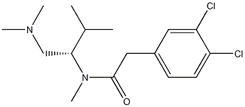 3,4-Dichloro-N-methyl-N-[(S)-1-dimethylaminomethyl-2-methylpropyl]benzeneacetamide Struktur