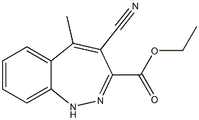 4-Cyano-5-methyl-1H-1,2-benzodiazepine-3-carboxylic acid ethyl ester Struktur