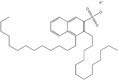 3,4-Ditridecyl-2-naphthalenesulfonic acid potassium salt Struktur