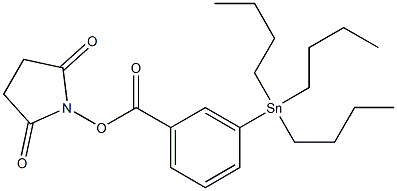 3-(Tributylstannyl)benzoic acid succinimidyl ester Struktur