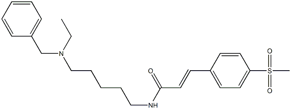 N-[5-(Ethylbenzylamino)pentyl]-3-(4-methylsulfonylphenyl)acrylamide Struktur