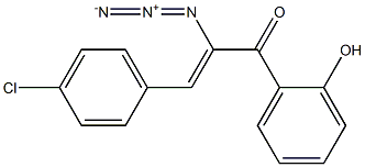 2-Azido-1-(o-hydroxyphenyl)-3-(p-chlorophenyl)-2-propen-1-one Struktur