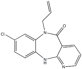 6,11-Dihydro-8-chloro-6-(2-propenyl)-5H-pyrido[2,3-b][1,5]benzodiazepin-5-one Struktur