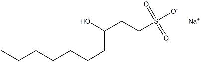 3-Hydroxydecane-1-sulfonic acid sodium salt Struktur