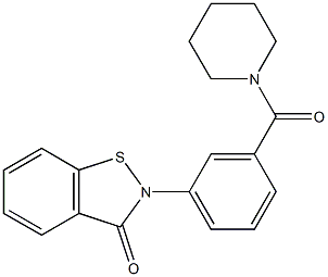 2-[3-[(Piperidin-1-yl)carbonyl]phenyl]-1,2-benzisothiazol-3(2H)-one Struktur