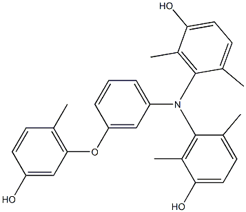 N,N-Bis(5-hydroxy-2,6-dimethylphenyl)-3-(3-hydroxy-6-methylphenoxy)benzenamine Struktur