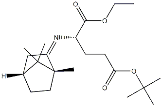 (2S)-2-[[(1R,4R)-Bornan-2-ylidene]amino]glutaric acid 1-ethyl 5-tert-butyl ester Struktur