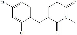 3-(2,4-Dichlorobenzyl)-1-methylpiperidine-2,6-dione Struktur