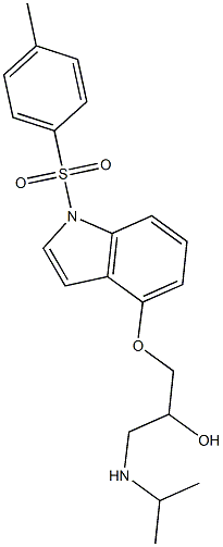 N-Isopropyl-3-(1-tosyl-1H-indol-4-yloxy)-2-hydroxypropan-1-amine Struktur