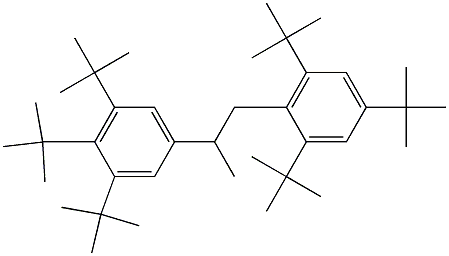 1-(2,4,6-Tri-tert-butylphenyl)-2-(3,4,5-tri-tert-butylphenyl)propane Struktur