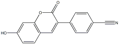 3-(p-Cyanophenyl)-7-hydroxycoumarin Struktur