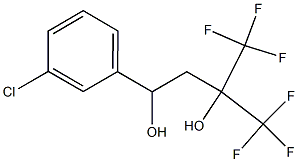 1-(m-Chlorophenyl)-4,4,4-trifluoro-3-trifluoromethyl-1,3-butanediol Struktur