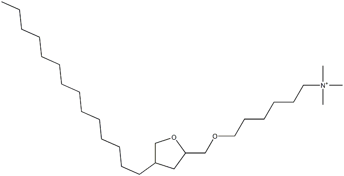 6-[(Tetrahydro-4-tetradecylfuran)-2-ylmethoxy]-N,N,N-trimethylhexan-1-aminium Struktur