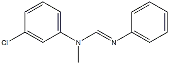 N1-Methyl-N2-phenyl-N1-(3-chlorophenyl)formamidine Struktur