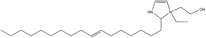 1-Ethyl-2-(7-heptadecenyl)-1-(2-hydroxyethyl)-4-imidazoline-1-ium Struktur