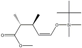 (2R,3S,5Z)-2,3-Dimethyl-5-[dimethyl(1,1-dimethylethyl)siloxy]-4-pentenoic acid methyl ester Struktur