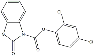 2,3-Dihydro-2-oxobenzothiazole-3-carboxylic acid (2,4-dichlorophenyl) ester Struktur