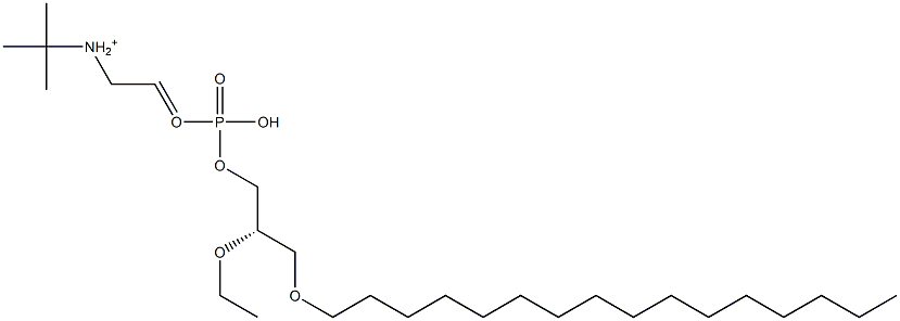 2-[[(S)-2-Ethoxy-3-hexadecyloxypropoxy]phosphonyloxy]-N-tert-butylethanaminium Struktur