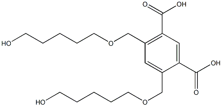 4,6-Bis(7-hydroxy-2-oxaheptan-1-yl)isophthalic acid Struktur