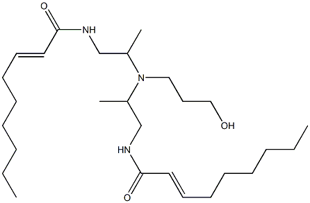 N,N'-[3-Hydroxypropyliminobis(2-methyl-2,1-ethanediyl)]bis(2-nonenamide) Struktur