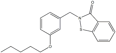 2-[3-(Pentyloxy)benzyl]-1,2-benzisothiazol-3(2H)-one Struktur