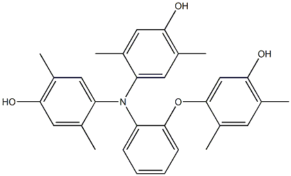 N,N-Bis(4-hydroxy-2,5-dimethylphenyl)-2-(5-hydroxy-2,4-dimethylphenoxy)benzenamine Struktur