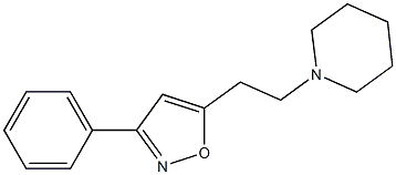 3-Phenyl-5-(2-piperidinoethyl)isoxazole Struktur