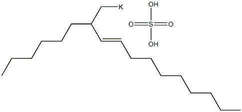 Sulfuric acid 2-hexyl-3-dodecenyl=potassium ester salt Struktur