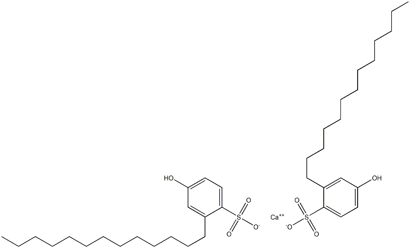 Bis(4-hydroxy-2-tridecylbenzenesulfonic acid)calcium salt Struktur