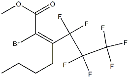 3-(Heptafluoropropyl)-2-bromo-2-heptenoic acid methyl ester Struktur