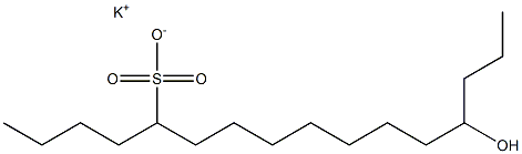 13-Hydroxyhexadecane-5-sulfonic acid potassium salt Struktur