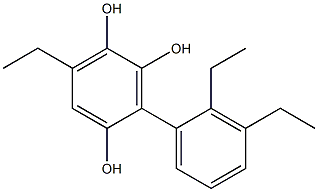 6-Ethyl-3-(2,3-diethylphenyl)benzene-1,2,4-triol Struktur