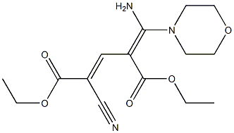 2-Cyano-4-[amino(morpholino)methylene]-2-pentenedioic acid diethyl ester Struktur