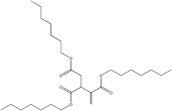 3-Butene-1,2,3-tricarboxylic acid triheptyl ester Struktur