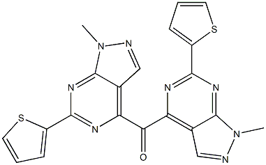 2-Thienyl(1-methyl-1H-pyrazolo[3,4-d]pyrimidin-4-yl) ketone Struktur