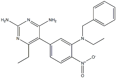 5-[3-(Benzylethylamino)-4-nitrophenyl]-6-ethylpyrimidine-2,4-diamine Struktur