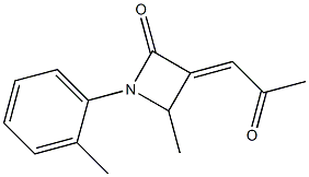 (E)-3-(2-Oxopropylidene)-4-methyl-1-(2-methylphenyl)azetidin-2-one Struktur