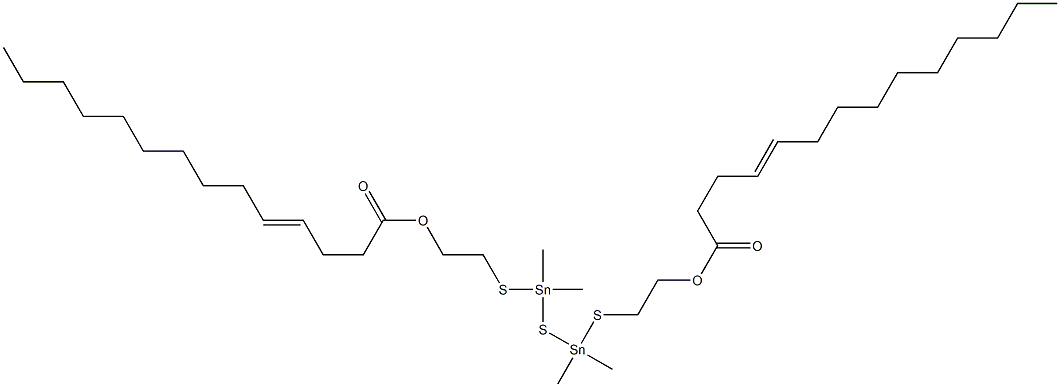 Bis[dimethyl[[2-(3-tridecenylcarbonyloxy)ethyl]thio]stannyl] sulfide Struktur