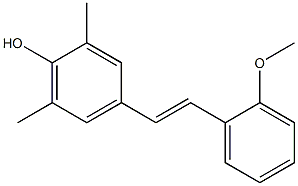 4-[(E)-2-(2-Methoxyphenyl)ethenyl]-2,6-dimethylphenol Struktur