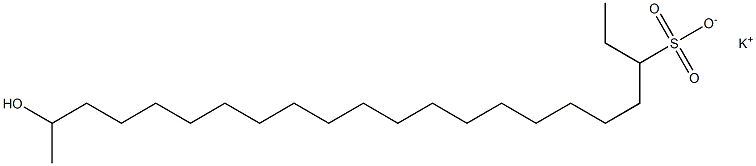 21-Hydroxydocosane-3-sulfonic acid potassium salt Struktur