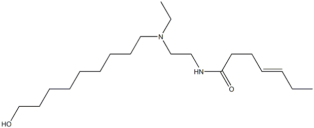 N-[2-[N-Ethyl-N-(9-hydroxynonyl)amino]ethyl]-4-heptenamide Struktur