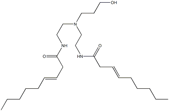 N,N'-[3-Hydroxypropyliminobis(2,1-ethanediyl)]bis(3-nonenamide) Struktur