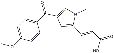 (E)-3-[1-Methyl-4-[4-methoxybenzoyl]-1H-pyrrol-2-yl]acrylic acid Struktur