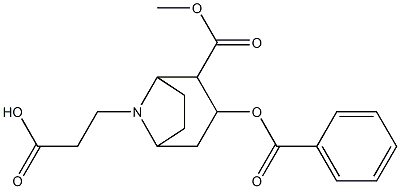 3-[2-(Methoxycarbonyl)-3-(benzoyloxy)-8-azabicyclo[3.2.1]octan-8-yl]propionic acid Struktur