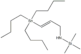 (2E)-3-Tributylstannyl-N-(trimethylsilyl)-2-propen-1-amine Struktur