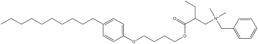 N,N-Dimethyl-N-benzyl-N-[2-[[4-(4-decylphenyloxy)butyl]oxycarbonyl]butyl]aminium Struktur