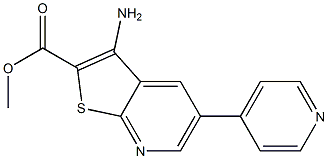 3-Amino-5-(4-pyridinyl)thieno[2,3-b]pyridine-2-carboxylic acid methyl ester Struktur