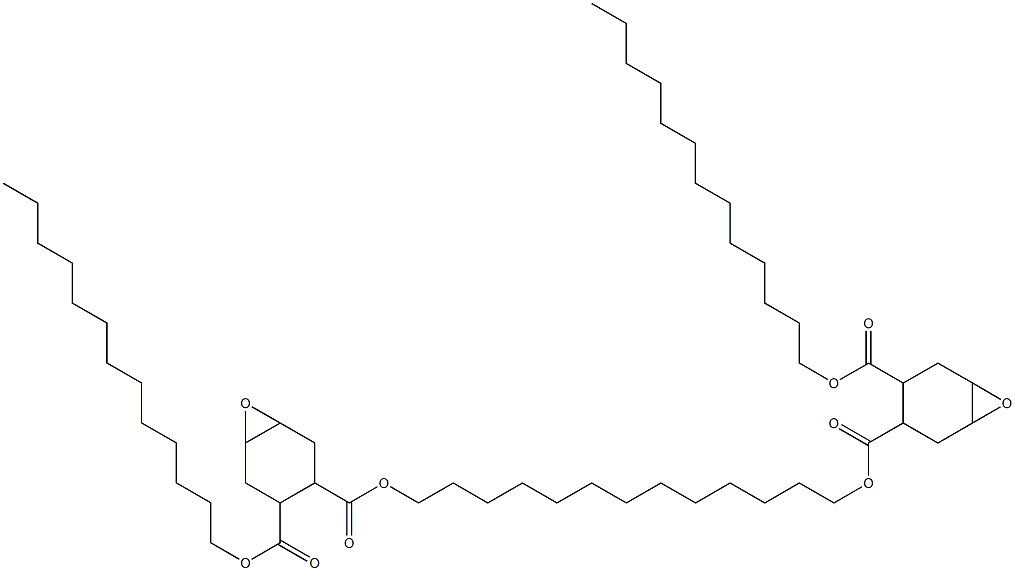 Bis[2-(tridecyloxycarbonyl)-4,5-epoxy-1-cyclohexanecarboxylic acid]1,13-tridecanediyl ester Struktur