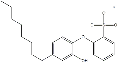 2'-Hydroxy-4'-octyl[oxybisbenzene]-2-sulfonic acid potassium salt Struktur