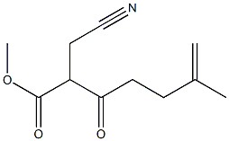 2-(Cyanomethyl)-6-methyl-3-oxo-6-heptenoic acid methyl ester Struktur